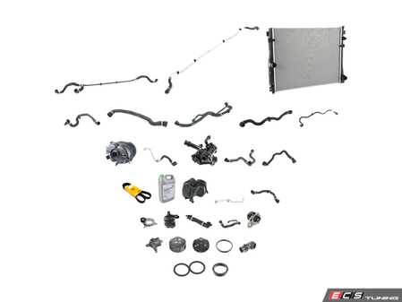 ES#4849787 - G20M340CSRL3KT - Cooling System Refresh Kit - Level 3 - Everything you need to service your cooling system, including a radiator and belt service. - Assembled By ECS - BMW