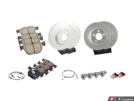 ES#4815548 - 34216793247KT5 - Front & Rear Brake Service Kit - Includes ECS V5 rotors and ECS DD23 ceramic pads. - Assembled By ECS - BMW