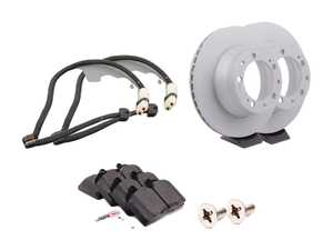ES#2594791 - 95135104102RPKT - Performance Rear Brake Service Kit - Featuring Zimmerman Z-Coated rotors and Hawk HPS brake pads  - Assembled By ECS - Porsche
