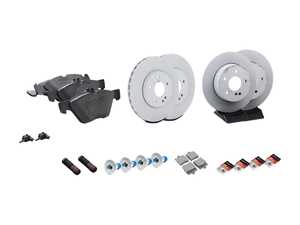 ES#2771395 - 0034202920KT7 - Front & Rear Brake Service Kit - Featuring Genuine Mercedes-Benz Rotors And Pads - Genuine Mercedes Benz - Mercedes Benz