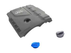 ES#2593764 - 06J103925AGKT - Engine Cover Kit - Restore your vehicles engine bay with a new engine cover, oil and coolant cap! - Genuine Volkswagen Audi - Audi
