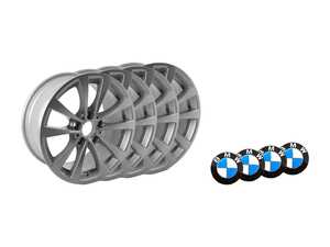 ES#2569548 - 36116796244KT - 17" V Spoke Style 395 Wheels - Square Set Of Four - 17x7.5 ET37 72.6mm CB - Genuine BMW - BMW