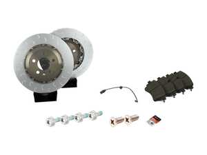 ES#4475782 - 034-301-2008KT - Performance Rear Brake Service Kit (330x22) - Featuring 034 Motorsport 2-piece rotors and ECS EP24 Enthusiast Performance pads - Assembled By ECS - Audi