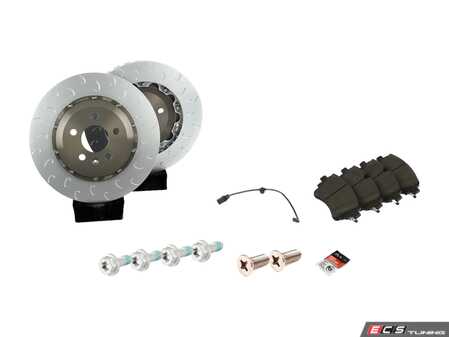 ES#4475782 - 034-301-2008KT - Performance Rear Brake Service Kit (330x22) - Featuring 034 Motorsport 2-piece rotors and ECS EP24 Enthusiast Performance pads - Assembled By ECS - Audi