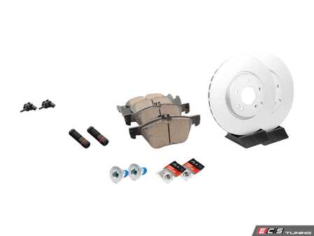 ES#2770449 - 210421251264KT12 - Front Brake Service Kit - Featuring ATE Rotors And Akebono-Euro Ceramic Pads - Assembled By ECS - Mercedes Benz
