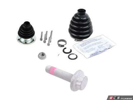 ES#2776723 - 1K0498201KT6 - CV Joint Installation Kit - Includes all the boots and bolts you'll need to service one driveshaft - Assembled By ECS - Volkswagen