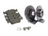 ES#2795777 - 34116757751KT5 - Performance Front Brake Service Kit - Featuring EBC slotted rotors and ECS EP24 "Enthusiast Performance" brake pads. - Assembled By ECS - BMW