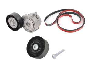 ES#4707959 - 06E903137T4KT - ECS Performance Kevlar Reinforced Accessory Belt Kit W/ Pulleys - Our Red Kevlar accessory Belts are both an aesthetic improvement and a performance alternative to a traditional belt. - Assembled By ECS - Audi