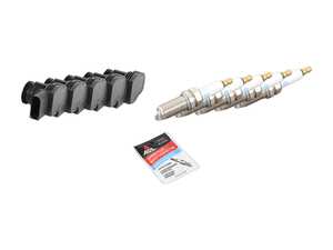 ES#2785176 - 079905626EKT1 - Ignition Service Kit - Includes five genuine OEM black coil packs and OEM spark plugs - Genuine Volkswagen Audi - Audi