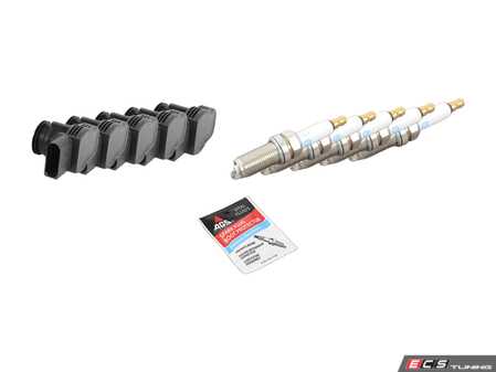 ES#2785176 - 079905626EKT1 - Ignition Service Kit - Includes five genuine OEM black coil packs and OEM spark plugs - Genuine Volkswagen Audi - Audi