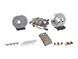 ES#2769953 - 8E0615301QKT10 - Front & Rear Brake Service Kit (282x25/245x10) - Featuring ATE rotors and ECS DD23 ceramic pads. - Assembled By ECS - Volkswagen