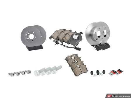 ES#2769953 - 8E0615301QKT10 - Front & Rear Brake Service Kit (282x25/245x10) - Featuring ATE rotors and ECS DD23 ceramic pads. - Assembled By ECS - Volkswagen
