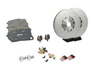 ES#5388601 - 4M8615301DKT1 - Front Brake Service Kit - 4M Audi RSQ8 (420x40) - Featuring Genuine Audi Rotors, pads, and wear sensors - Genuine Volkswagen Audi - Audi