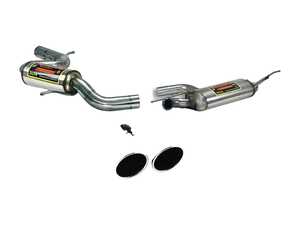 ES#3131407 - 765203KT1 - 2.75" Cat-back System - Resonated - Featuring stainless steel construction and dual, 80mm polished tips - Supersprint - Volkswagen