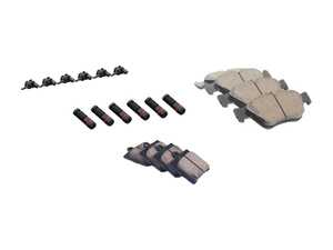 ES#2765762 - 2034210312KT17 - Front And Rear Brake Pad Kit  - Featuring Akebono-Euro Ceramic Pads - Assembled By ECS - Mercedes Benz