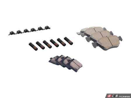ES#2765762 - 2034210312KT17 - Front And Rear Brake Pad Kit  - Featuring Akebono-Euro Ceramic Pads - Assembled By ECS - Mercedes Benz