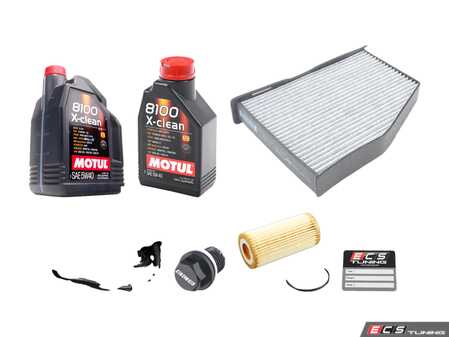 ES#2966849 - 06K115562SVCKT36 - 40k Service Kit  - Includes Motul 5W-40 Synthetic engine oil, Genuine Oil Filter and an ECS billet filter housing - Assembled By ECS - Volkswagen