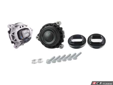 ES#4148280 - 22116862549KT2 - Performance Motor Mount Kit - New motor mounts with billet mount inserts - Assembled By ECS - BMW