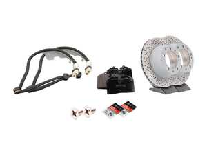 ES#2594794 - 96535104101ROEKT - Rear Brake Service Kit - Featuring Genuine Porsche rotors and Textar brake pads - Assembled By ECS - Porsche