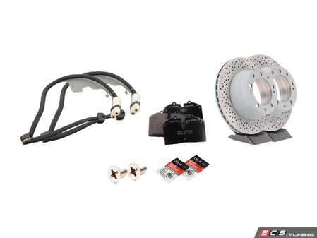 ES#2594794 - 96535104101ROEKT - Rear Brake Service Kit - Featuring Genuine Porsche rotors and Textar brake pads - Assembled By ECS - Porsche