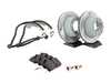ES#2619463 - 95135204102RPKT2 - Performance Rear Brake Service Kit - Featuring Sebro cross-drilled rotors and Hawk HPS brake pads - Assembled By ECS - Porsche