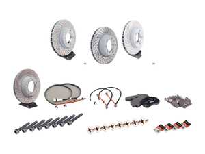 ES#2598629 - 99635140904OEKT2 - Front & Rear Brake Service Kit - Featuring Sebro rotors and Textar brake pads - Assembled By ECS - Porsche