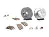ES#4696753 - 2204211912KT - Front & Rear Brake Service Kit - Featuring Zimmerman Rotors, and Akebono pads - Assembled By ECS - Mercedes Benz