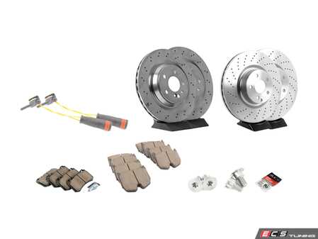 ES#4696753 - 2204211912KT - Front & Rear Brake Service Kit - Featuring Zimmerman Rotors, and Akebono pads - Assembled By ECS - Mercedes Benz