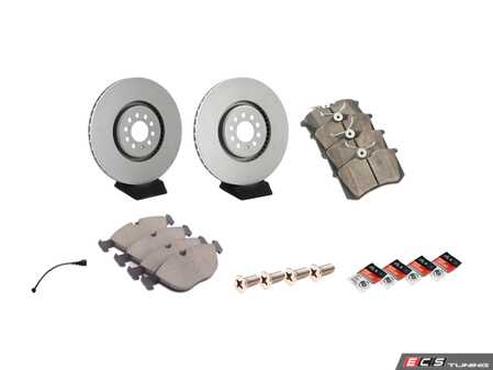 ES#2763757 - 8N0615302BKT1 - Front & Rear Brake Service Kit - Featuring ECS rotors with ECS DD23 "Daily Driver" ceramic pads. - Assembled By ECS - Audi
