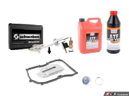ES#3448783 - 09G398429LMKT -  6-Speed automatic transmission service kit - With Service Tool - Includes Liqui-Moly trans fluid, filter, drain plug with new seal, a pan gasket and the Schwaben Service Tool for a complete service. - Assembled By ECS - Audi Volkswagen