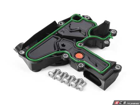 ES#3690237 - 06h103495akt3KT - Pressure Control Valve (PCV) Kit - Also called the "breather valve" or "oil separator". Located on top of the valve cover. - Assembled By ECS - Audi