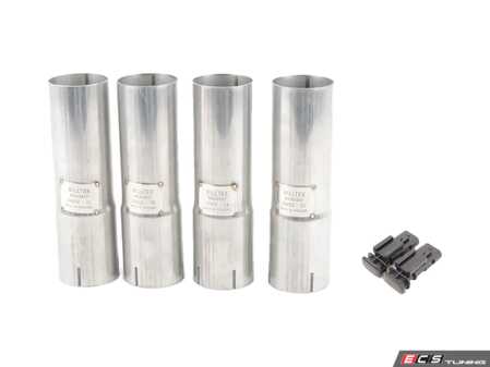ES#2918081 - ssxau541KT - Cat-Back Exhaust System - Non-Resonated - Race Version - 3" stainless steel with quad 100mm black Cerakote tips with valve delete module set - Milltek Sport - Audi