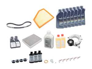 ES#4780346 - 60ksrvKT - 60K Mile Service Kit - Includes a full Genuine BMW oil service kit plus spark plus, brake fluid, front and rear diff fluid and plugs, transfer case fluid, intake and cabin filters, and an accessory belt and tensioner! - Genuine BMW - BMW