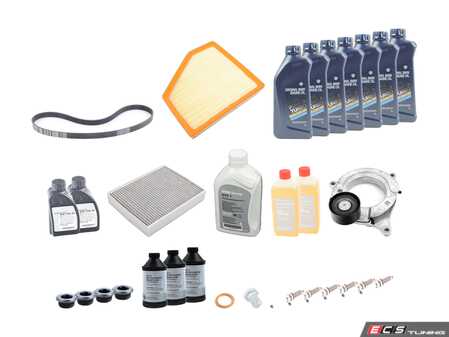 ES#4780346 - 60ksrvKT - 60K Mile Service Kit - Includes a full Genuine BMW oil service kit plus spark plus, brake fluid, front and rear diff fluid and plugs, transfer case fluid, intake and cabin filters, and an accessory belt and tensioner! - Genuine BMW - BMW