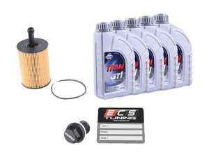 ES#3144639 - 071115562CYKT -  Oil Service Kit - With ECS Magnetic Drain Plug - Includes oil filter and Fuchs 5w-40 oil - Assembled By ECS - Volkswagen