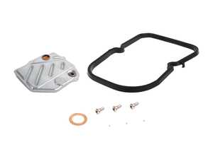 ES#2777503 - 1262711080KT2 - Automatic Transmission Filter And Gasket Kit - Includes Mann transmission filter, Hebmuller oil pan gasket, CRP oil drain plug gasket, and filter mounting hardware - Assembled By ECS - Mercedes Benz