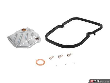 ES#2777503 - 1262711080KT2 - Automatic Transmission Filter And Gasket Kit - Includes Mann transmission filter, Hebmuller oil pan gasket, CRP oil drain plug gasket, and filter mounting hardware - Assembled By ECS - Mercedes Benz
