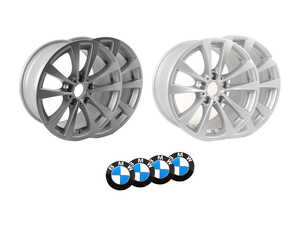 ES#2569553 - 36116796245KT - 17" V Spoke Style 395 Wheels - Staggered Set Of Four - 17x7.5 ET37 72.6mm CB / 17x8.5 ET47 72.6mm CB - Genuine BMW - BMW