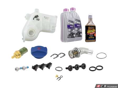 ES#2762200 - 06C121111CKT3 - Cooling System Refresh Kit - Level 2 - Replace your thermostat, temp sensors, and expansion tank after performing a proper coolant system flush! - Assembled By ECS - Audi