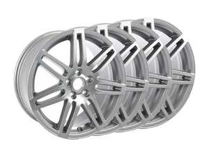 ES#2960601 - 8P0601025BCkt - 18" Split 7-Spoke Wheels - Set Of Four - 18"x7.5" ET54 5x112 Titanium - Genuine Volkswagen Audi - Audi