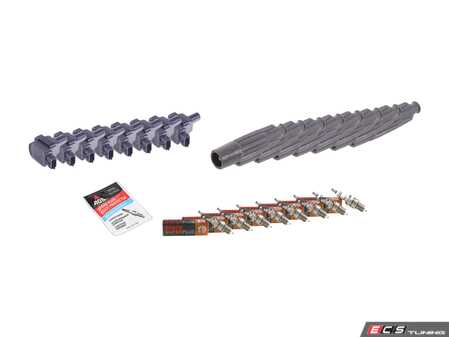 ES#2770072 - 0001587203KT2 - Ignition Service Kit - Includes eight Bosch coil packs, eight Beru spark plug connectors, and eight Bosch spark plugs - Assembled By ECS - Mercedes Benz
