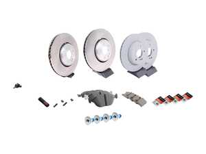 ES#2770744 - 2104211912KT2 - Front & Rear Brake Service Kit - Featuring Genuine Mercedes-Benz Rotors And Pads - Genuine Mercedes Benz - Mercedes Benz