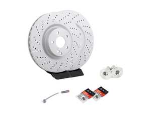 ES#4643623 - 22142118120KT1 - Front Brake Service Kit - Featuring Zimmerman rotors, and TRW Ceramic pads - Assembled By ECS - Mercedes Benz