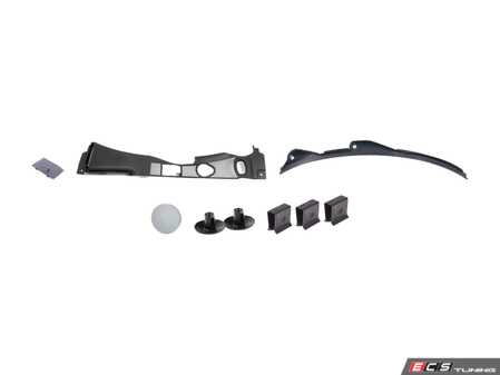 ES#2606375 - 8K1819403BKT2 - Windshield Cowl Cover / Rain Tray Kit - Keep your exterior looking new with replacement cowl/rain tray covers. Includes hardware - Genuine Volkswagen Audi - Audi