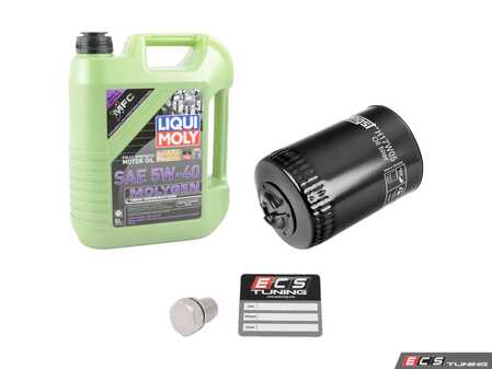 ES#5396618 - PLSOILKT3 - Liqui Moly MolyGen - Oil Service Kit - Includes large Hengst oil filter and Liqui Moly MolyGen 5w-40 oil - Assembled By ECS - Volkswagen