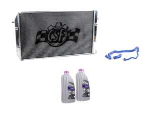 ES#3648560 - 7025KT - Performance Radiator Refresh Kit - Improved cooling and performance, featuring CSF Aluminum Radiator, 3-piece blue Silicone Coolant Hose Kit, G13 coolant. - Assembled By ECS - Audi