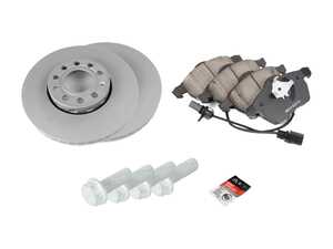 ES#1899322 - 8E0698007 - Front Brake Service Kit - Featuring Zimmermann Rotors and ECS DD23 ceramic pads. - Assembled By ECS - Volkswagen