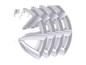 ES#2960587 - 8p0601025bkKT - 17" V-split 10-Spoke Wheels - Set Of Four - 17"x7.5" ET56 5x112 Diamond silver - Genuine Volkswagen Audi - Audi