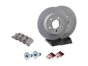 ES#2770988 - 0054201720KT4 - Rear Brake Service Kit  - Featuring Genuine Mercedes-Benz Rotors And Pads - Genuine Mercedes Benz - Mercedes Benz