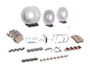 ES#4656105 - 99635140601KT2 - Front & Rear Brake Service Kit - Featuring Zimmerman rotors, and Akebono Euro Ceramic pads - Assembled By ECS - Porsche